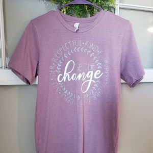 Be the Change tee tshirt sz S womens